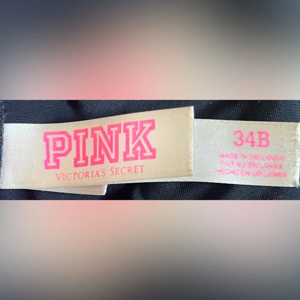 PINK Victoria's Secret Black Push Up Bra. Size 34B. Excellent condition. - Picture 8 of 10